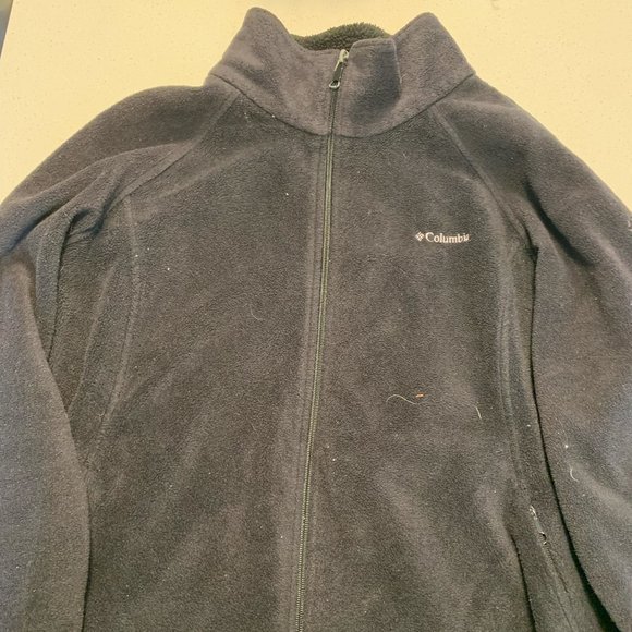 Columbia Black Fleece Zip-up Jacket size XL - Picture 1 of 2